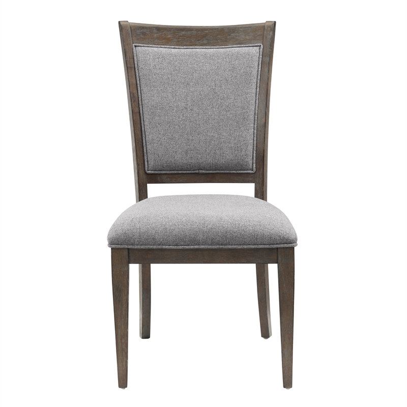Pemberly Row 7-Pc Wood Dining Set with Arm & Side Chairs in Driftwood Brown/Gray