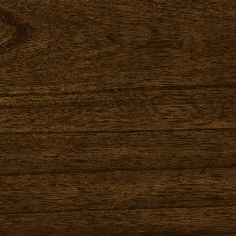 Pemberly Row Queen Platform Bed with Drawers in Brown Cherry