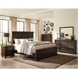 Pemberly Row Traditional Queen Bed in Driftwood Charcoal Finish