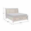 Pemberly Row Traditional California King bed in Antique White