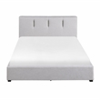 Pemberly Row Contemporary Fabric Upholstered Full Platform Bed in Gray