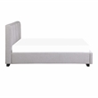Pemberly Row Fabric Upholstered Eastern King Platform Bed in Gray