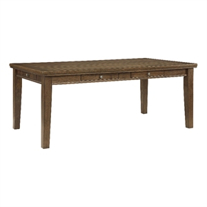 Pemberly Row Asian Hardwood and MDF Board Dining Room Table in Cherry