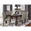 Pemberly Row Asian Hardwood and MDF Board Dining Room Table in Espresso