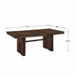 Pemberly Row 5-Piece Contemporary Wood and MDF Board Dining Set in Walnut