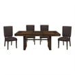 Pemberly Row 5-Piece Contemporary Wood and MDF Board Dining Set in Walnut