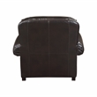 Pemberly Row Breathable Faux Leather Upholstered Chair in Brown
