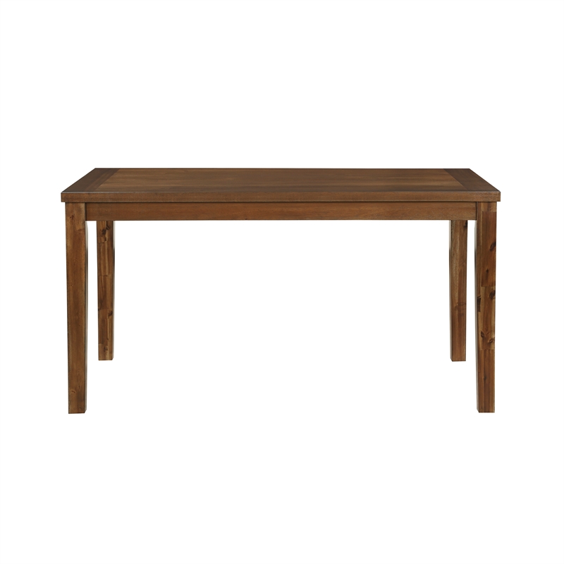 Pemberly Row 7-Piece Modern Wood and Fabric Veneer Dining Set in Cherry