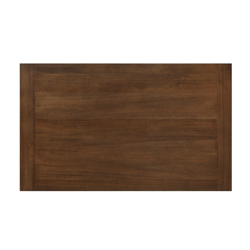 Pemberly Row 7-Piece Modern Wood and Fabric Veneer Dining Set in Cherry