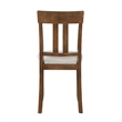 Pemberly Row 7-Piece Modern Wood and Fabric Veneer Dining Set in Cherry