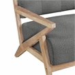 Pemberly Row Mid-Century Fabric Upholstered Accent Chair in Dark Gray