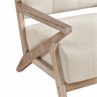 Pemberly Row Mid-Century Fabric Upholstered Accent Chair in Sand