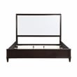 Pemberly Row Wood Queen Bed in 2-Tone with Gold Trim (White & Cherry)