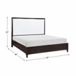 Pemberly Row Wood Queen Bed in 2-Tone with Gold Trim (White & Cherry)
