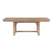 Pemberly Row Farmhouse Wood Dining Room Table in Distressed Light Oak
