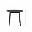 Pemberly Row 5-Piece Wood and Faux Leather Dining Set in Black