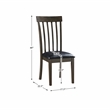 Pemberly Row 5-Piece Wood and Faux Leather Dining Set in Black