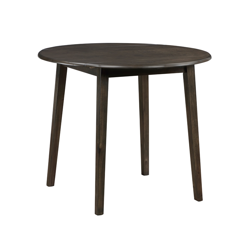 Pemberly Row 5-Piece Wood and Faux Leather Dining Set in Black