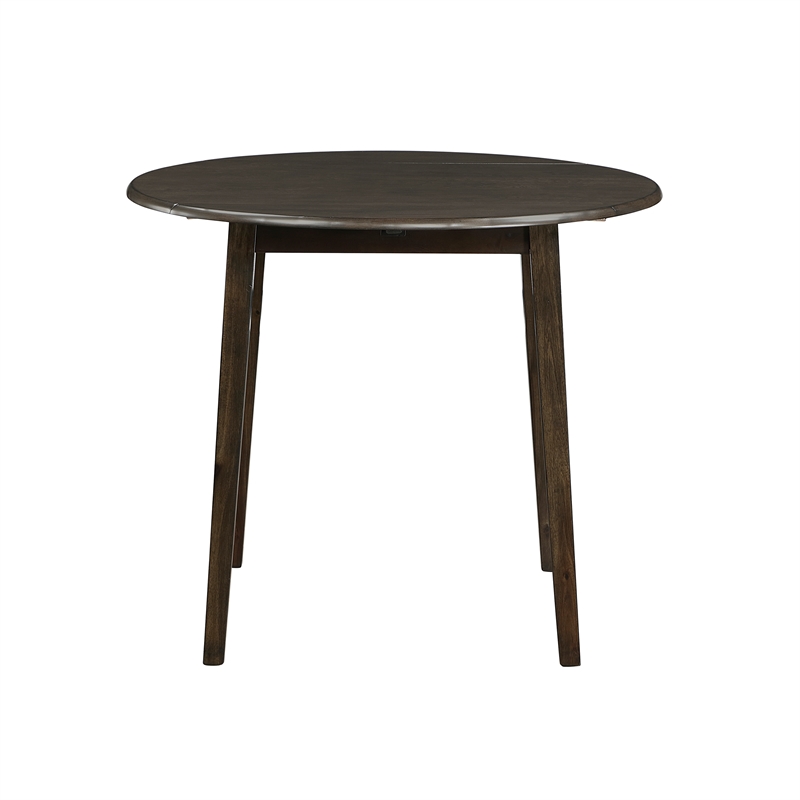 Pemberly Row 5-Piece Wood and Faux Leather Dining Set in Black