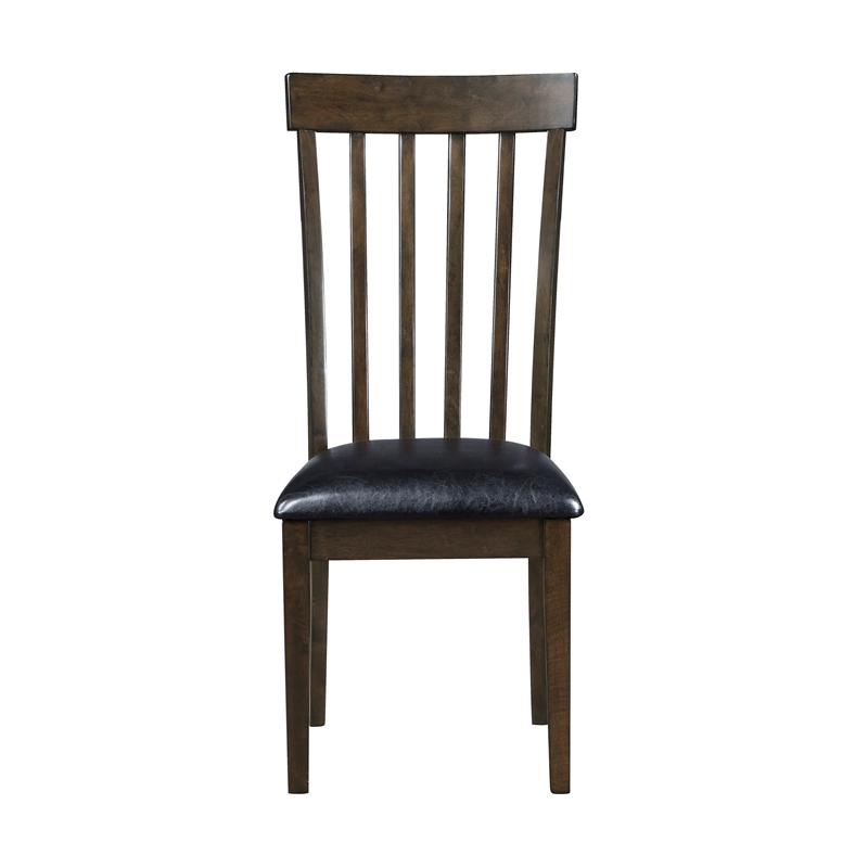 Pemberly Row 5-Piece Wood and Faux Leather Dining Set in Black