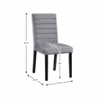 Pemberly Row 5-Piece Wood and Velvet Upholstery Dining Set in Gray