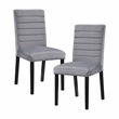 Pemberly Row 5-Piece Wood and Velvet Upholstery Dining Set in Gray