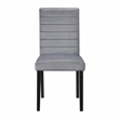 Pemberly Row 5-Piece Wood and Velvet Upholstery Dining Set in Gray