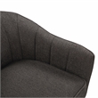 Pemberly Row Mid-Century Fabric Upholstered Accent Chair in Charcoal