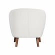 Pemberly Row Mid-Century Fabric Upholstered Accent Chair in White