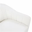 Pemberly Row Mid-Century Fabric Upholstered Accent Chair in White