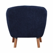 Pemberly Row Mid-Century Fabric Upholstered Accent Chair in Blue