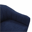 Pemberly Row Mid-Century Fabric Upholstered Accent Chair in Blue