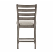 Pemberly Row 5-Piece Wood Counter Height Dining Set in Cherry and Gray