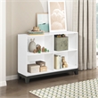 Pemberly Row 4-Shelves Wood Bookcase in 2-tone finish (White and gray)