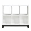 Pemberly Row 6-Shelves Wood Bookcase in 2-tone finish (White and gray)