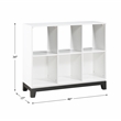 Pemberly Row 6-Shelves Wood Bookcase in 2-tone finish (White and gray)