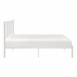 Pemberly Row Contemporary Metal Frame King Metal Platform Bed in White