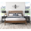 Pemberly Row Contemporary Wood Queen Platform Bed in Chestnut