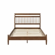 Pemberly Row Contemporary Wood Queen Platform Bed in Chestnut