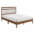 Pemberly Row Contemporary Wood Queen Platform Bed in Chestnut