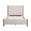 Pemberly Row Contemporary Chenille California King Platform Bed in Beige