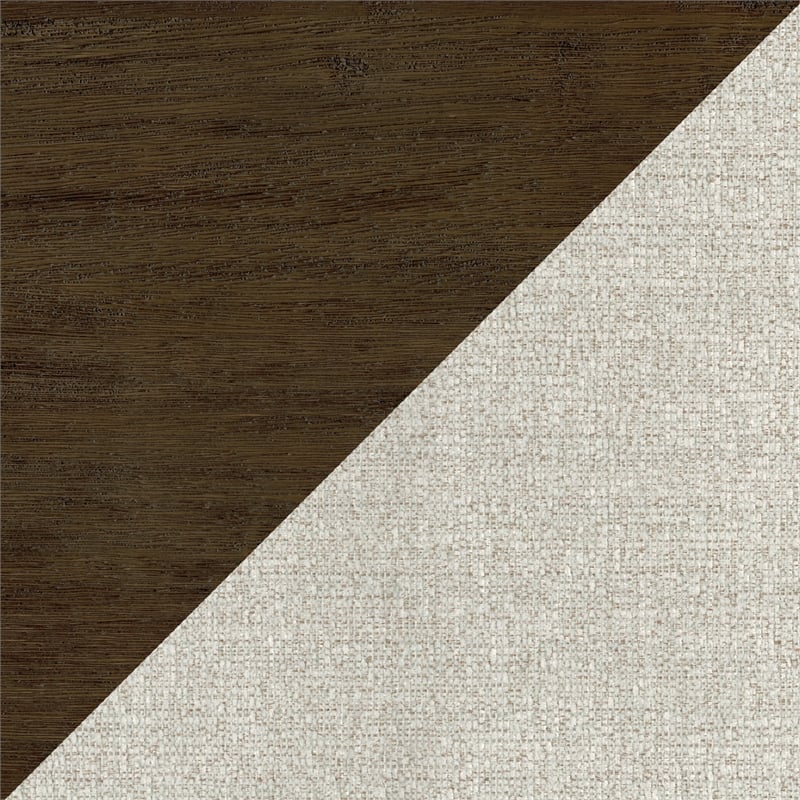 Pemberly Row Contemporary Chenille California King Platform Bed in Beige