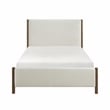 Pemberly Row Contemporary Chenille California King Platform Bed in Beige