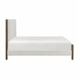 Pemberly Row Contemporary Chenille California King Platform Bed in Beige