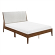 Pemberly Row Chenille California King Platform Bed in Light gray