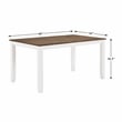 Pemberly Row Wood Dining Room Table and Chairs (Set of 7) in Cherry and White