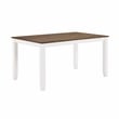 Pemberly Row Wood Dining Room Table and Chairs (Set of 7) in Cherry and White
