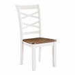 Pemberly Row Wood Dining Room Table and Chairs (Set of 7) in Cherry and White