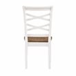 Pemberly Row Wood Dining Room Table and Chairs (Set of 7) in Cherry and White