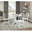 Pemberly Row Farmhouse Wood Dining Room Table in White finish